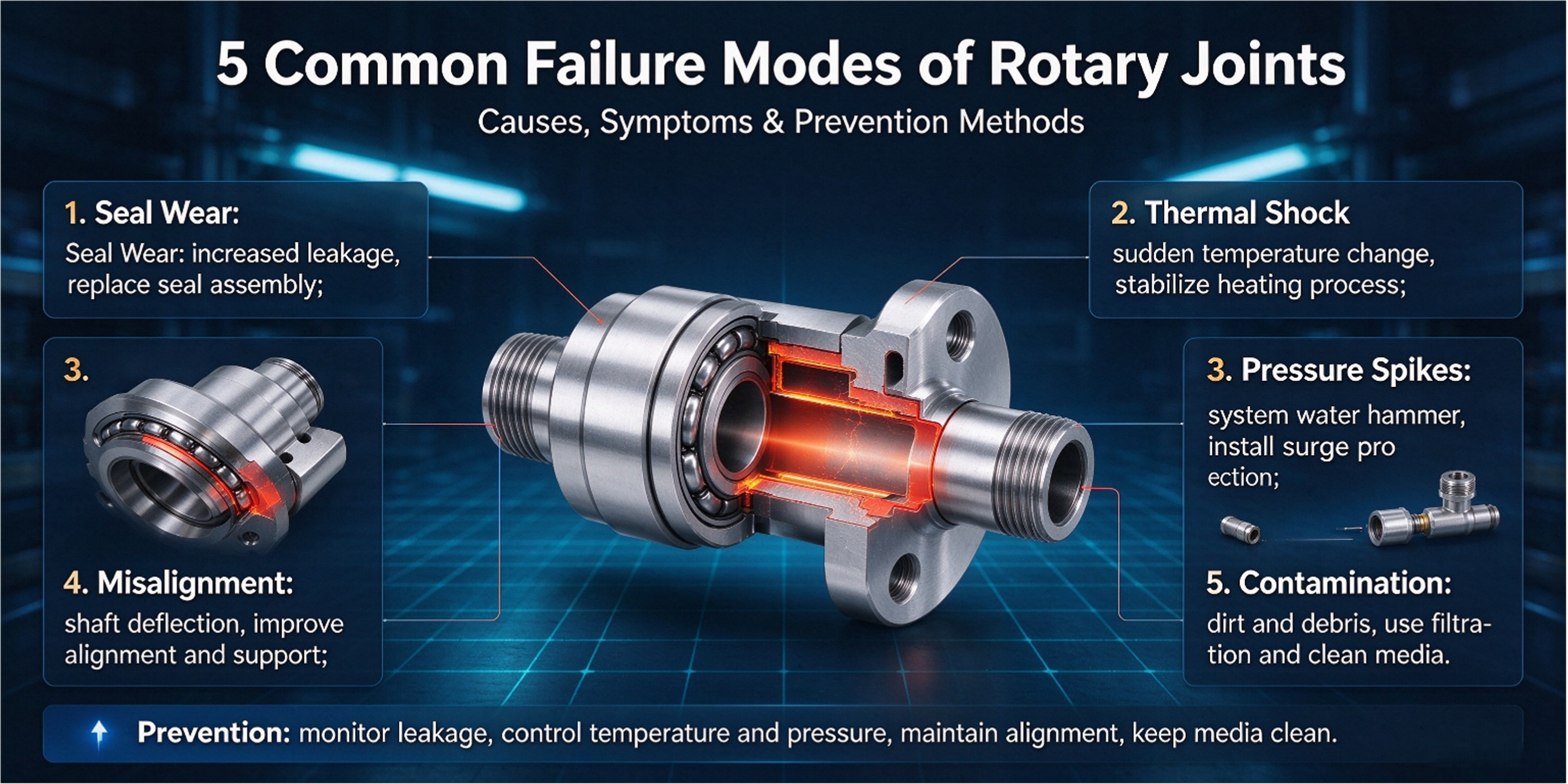5 Common Rotary Joint Failure Modes and How to Prevent Them