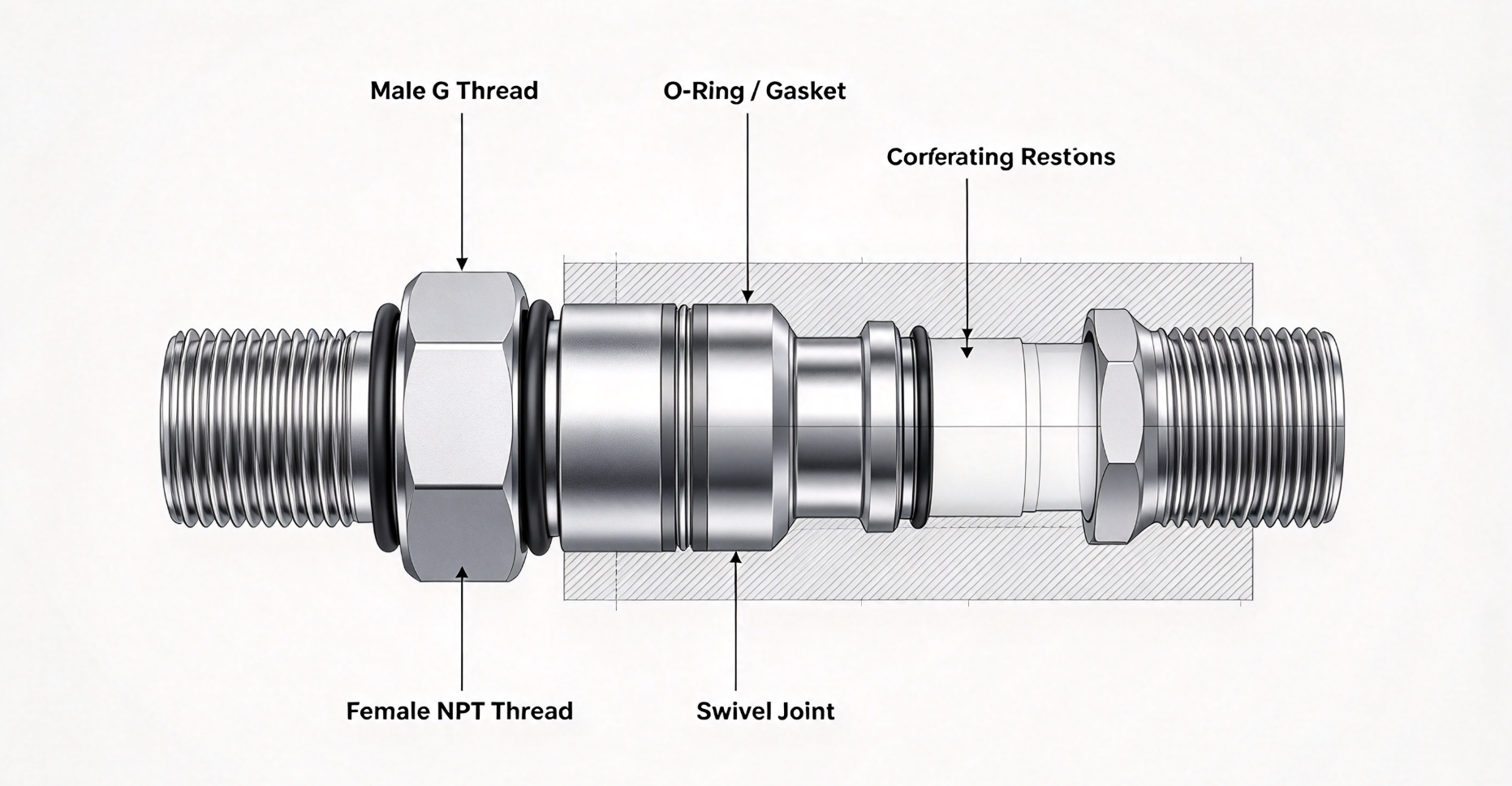 Can You Replace a BSP/G Thread Rotary Joint with a Deublin-Compatible NPT Thread Union Without Changing Machine Piping?